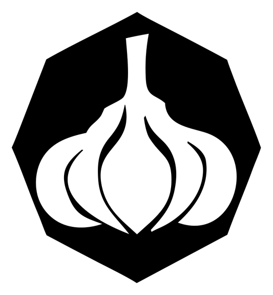 Bold Garlic Octagon Badge