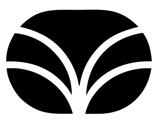 Bold Geometric Goat Leaf Emblem
