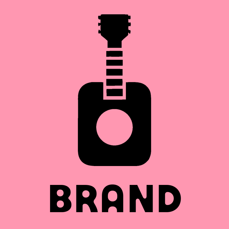 Bold Guitar Silhouette Logo preview