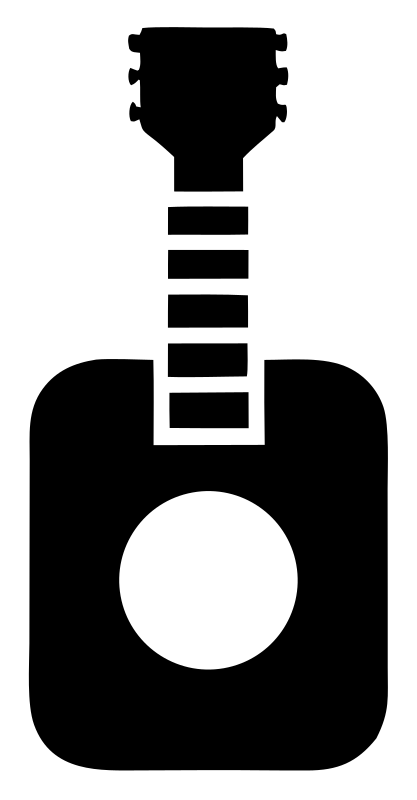 Bold Guitar Silhouette Logo