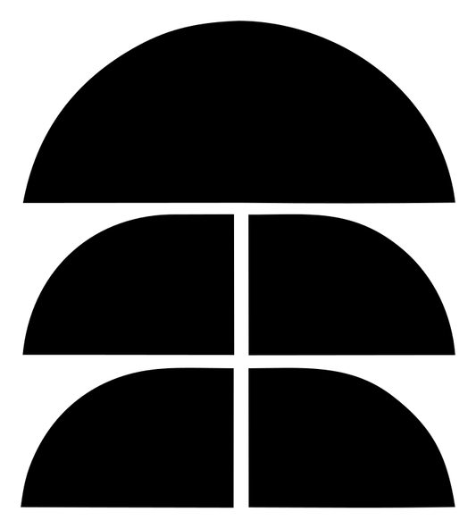 Bold Half-Circle Stack Badge