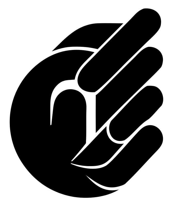 Bold Hand Diagonal Slash Badge