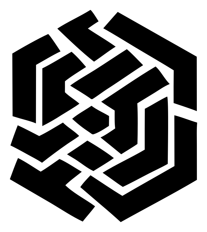 Bold Hexagon Fingerprint Emblem