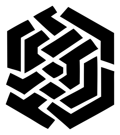 Bold Hexagon Fingerprint Emblem