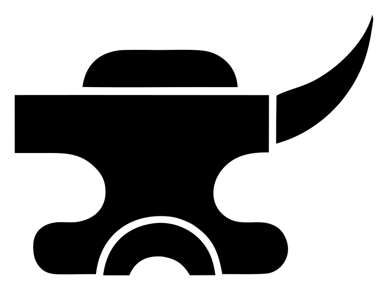 Bold Horned Anvil Emblem
