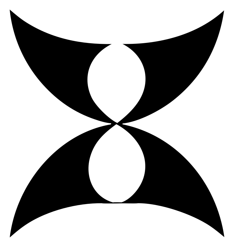 Bold Hourglass Compass Icon