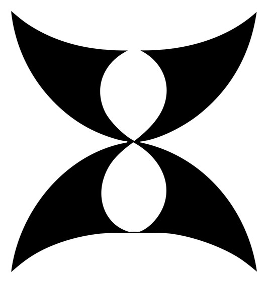 Bold Hourglass Compass Icon