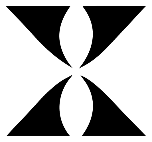 Bold Hourglass Compass Mark