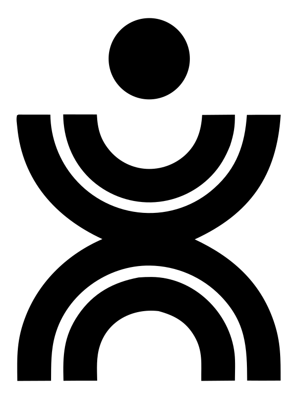 Bold Human Arch Figure Logo