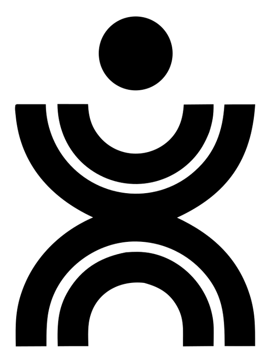 Bold Human Arch Figure Logo