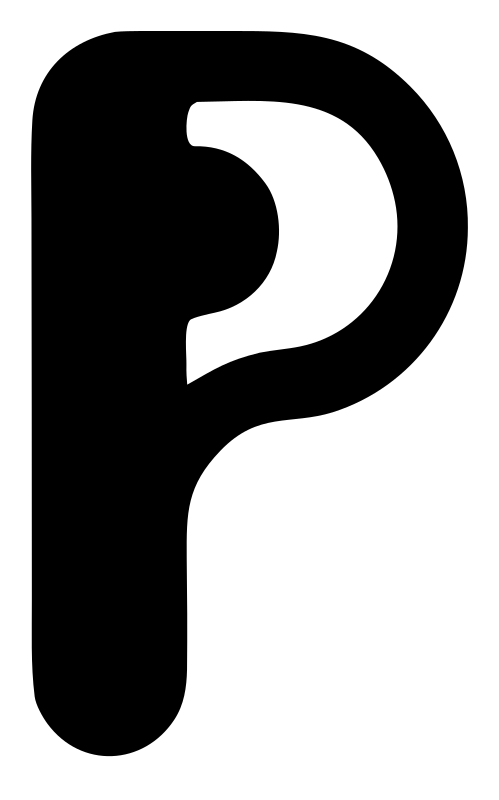 Bold Letter P Headset Mark