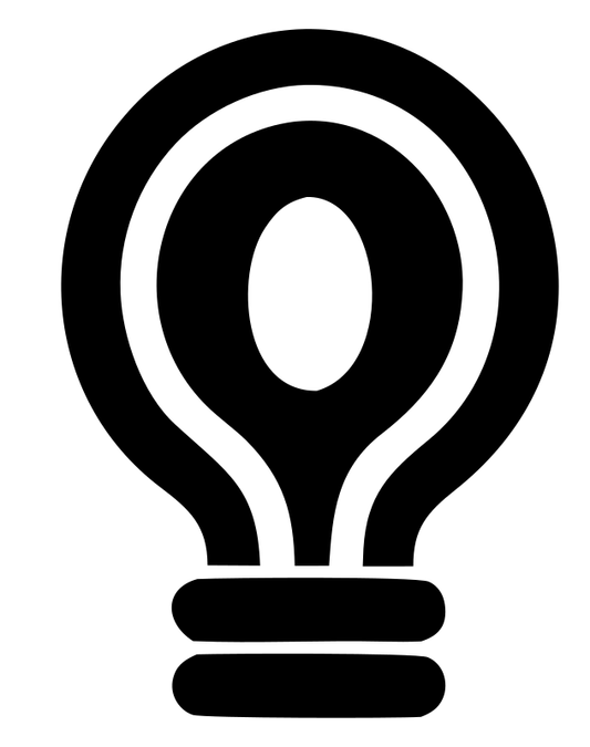 Bold Light Bulb Monoline Icon