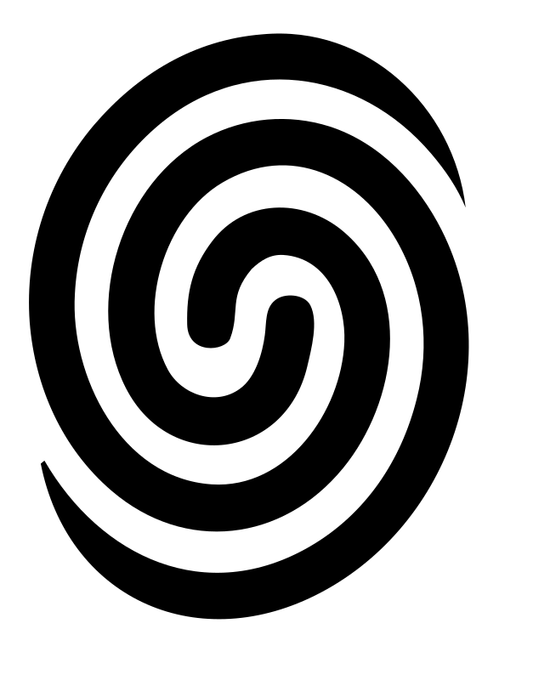 Bold Oval Fingerprint Mark