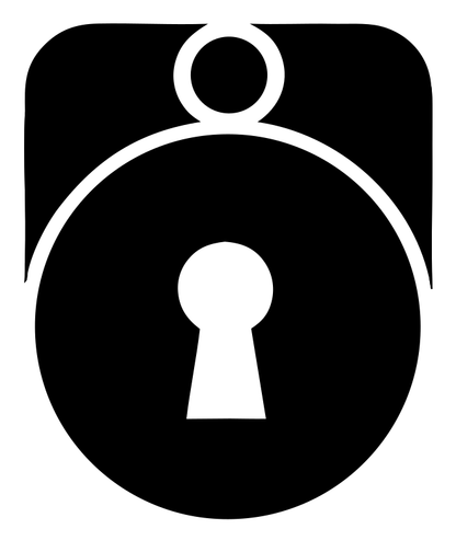 Bold Padlock Keyhole Badge