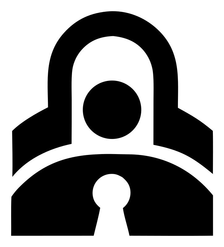 Bold Padlock Keyhole Crest
