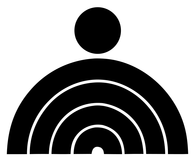 Bold Person Semicircle Logo