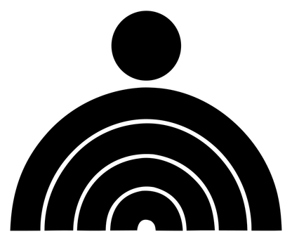 Bold Person Semicircle Logo