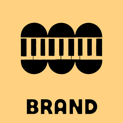 Bold Piano Keyboard Circle Logo preview