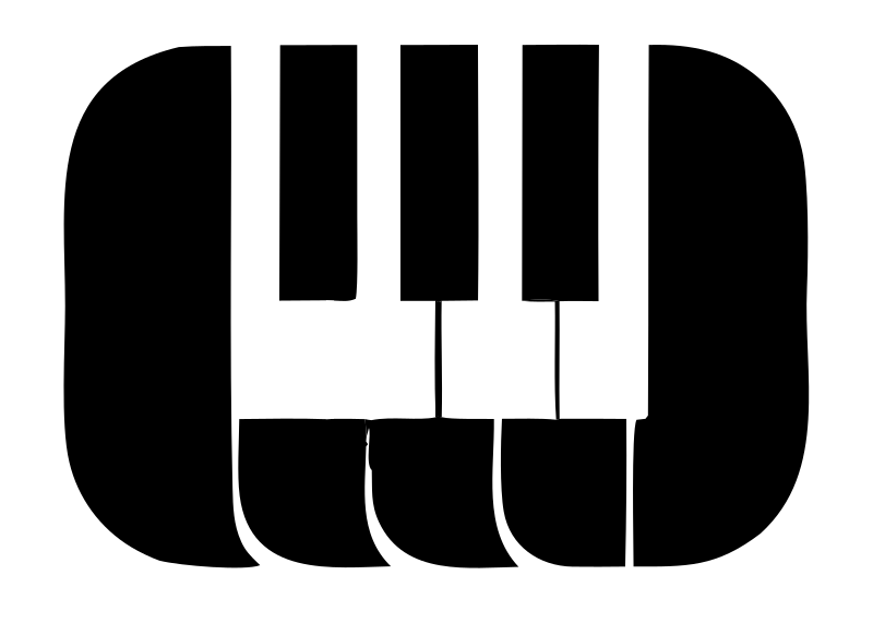 Bold Piano Keys Badge