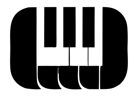 Bold Piano Keys Badge