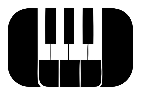 Bold Piano Keys Logo