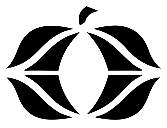 Bold Pumpkin Negative Space Crest