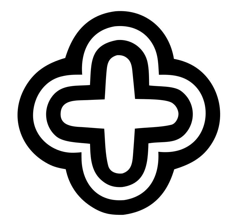 Bold Quatrefoil Cross Badge