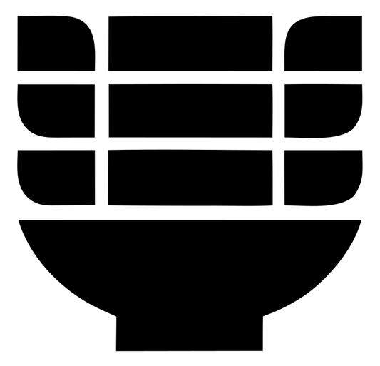 Bold Rice Bowl Grid Icon