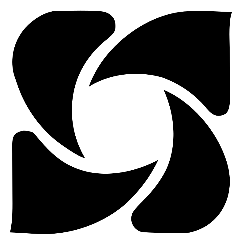 Bold Rotating Shutter Logo