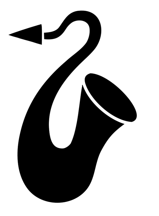 Bold Saxophone Bell Mark