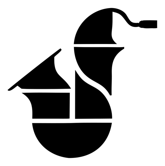 Bold Saxophone Block Crest