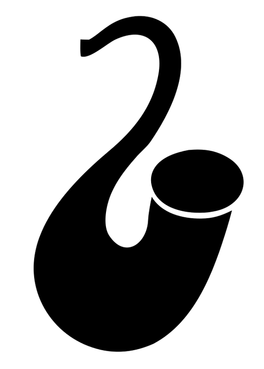 Bold Saxophone Curved Crest