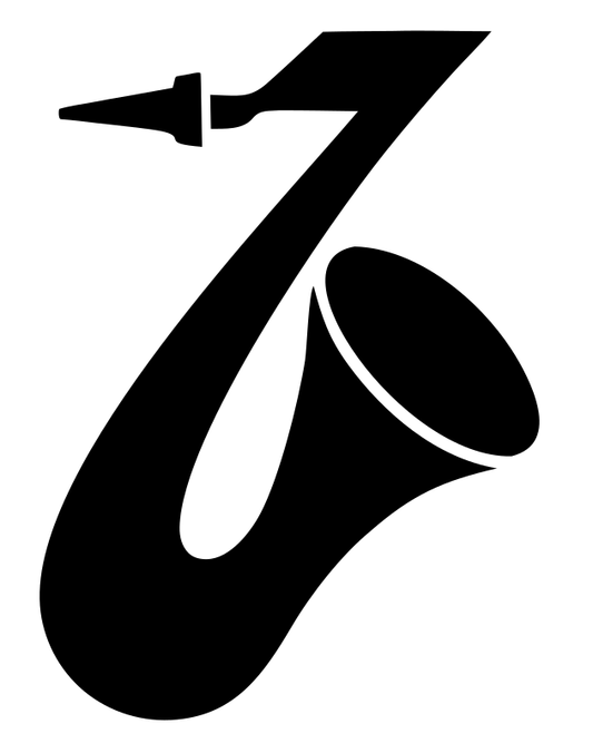 Bold Saxophone Cutout Logo