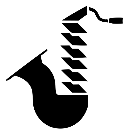 Bold Saxophone Jazz Emblem