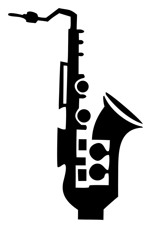 Bold Saxophone Keys Emblem