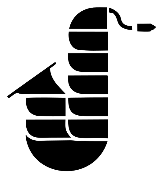 Bold Saxophone Segmented Icon