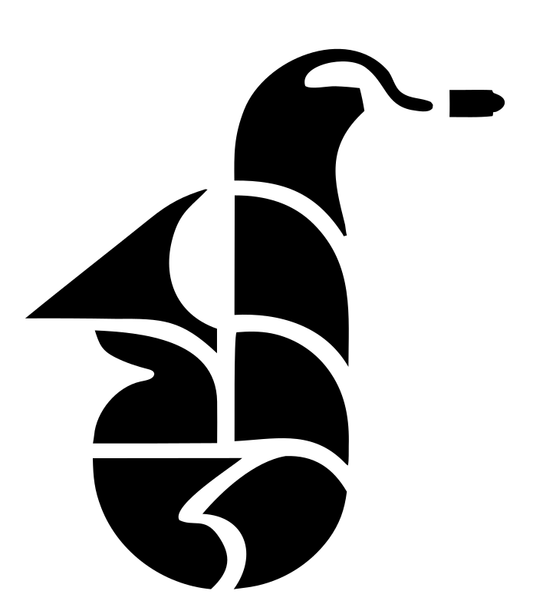 Bold Saxophone Silhouette Mark