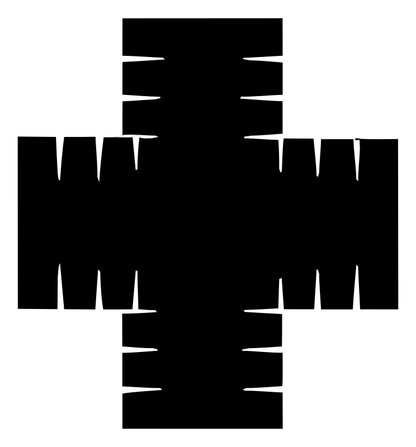 Bold Segmented Cross Badge