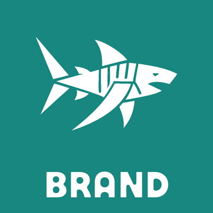 Bold Shark Segmented Badge preview
