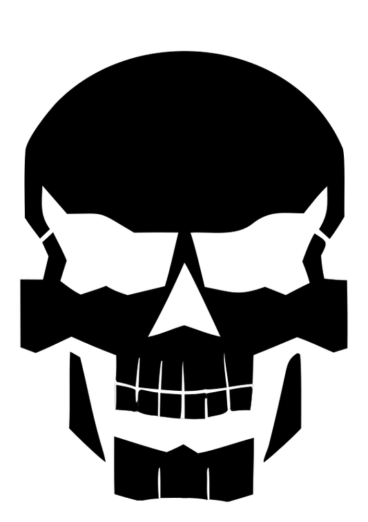 Bold Skull Jawline Crest