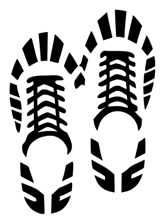 Bold Sneaker Bootprint Pair Mark