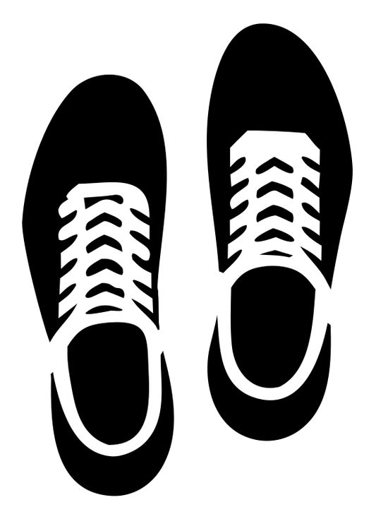 Bold Sneaker Pair Overhead Mark