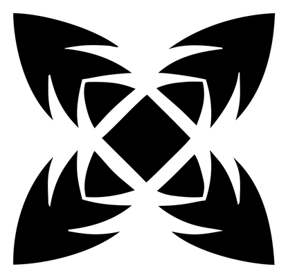 Bold Snowflake Four-Point Badge