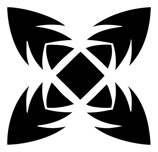 Bold Snowflake Four-Point Badge