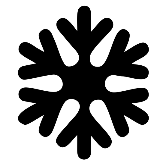 Bold Snowflake Silhouette Icon