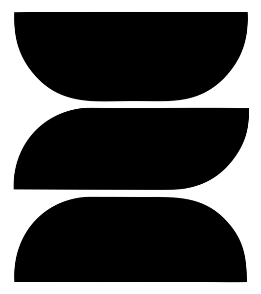 Bold Stacked Arcs Compass Mark