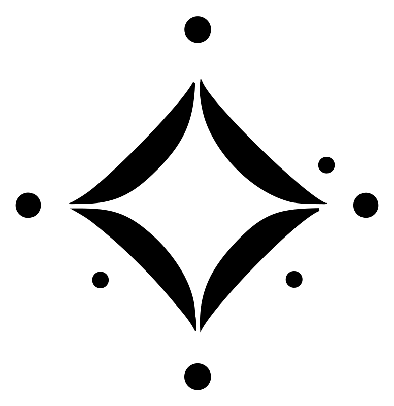 Bold Star Diamond Dot Badge