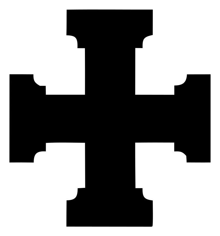 Bold Stepped Cross Emblem