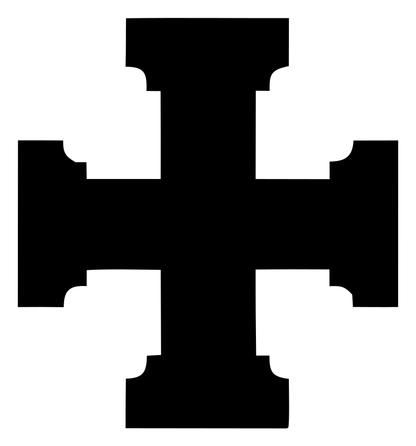 Bold Stepped Cross Emblem