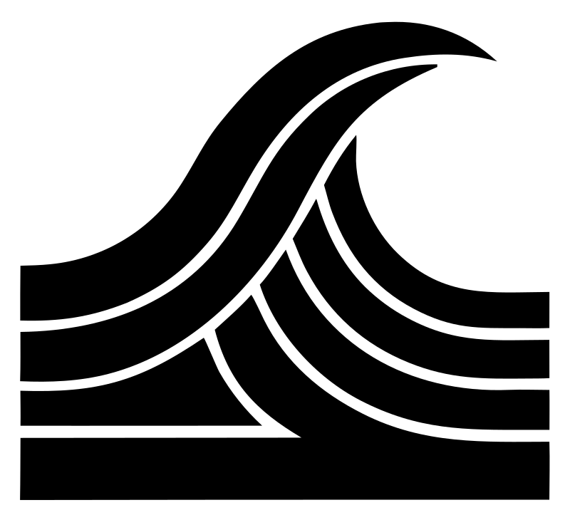 Bold Striped Curl Wave Icon